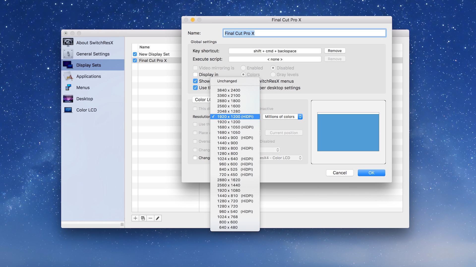 change display settings on mac os sierra for chromecast
